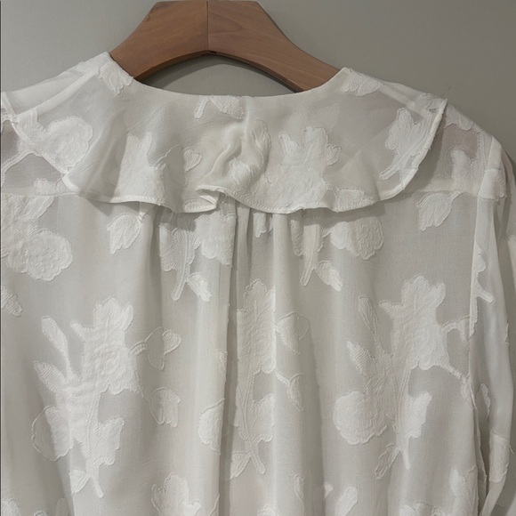 Anthropologie Milena Burnout Velvet Wrap Blouse - Picture 8 of 14